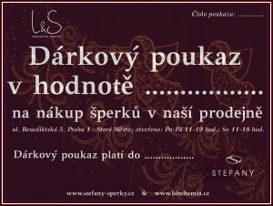 Šperky - dárkový poukaz